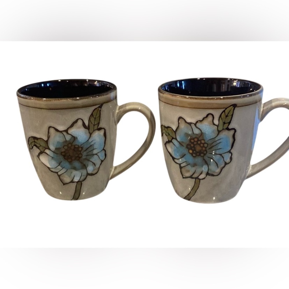 PFALTZGRAFF HARKER Set of 2 Coffee Mugs Dishwasher Safe LARGE 4" tall hold 12oz
